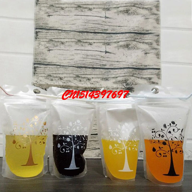 1000pcs/lot Transparent Self-sealed Plastic Beverage Bag DIY Drinkware Drinking Bag Fruit Juice Food Storage Bag FF18070202