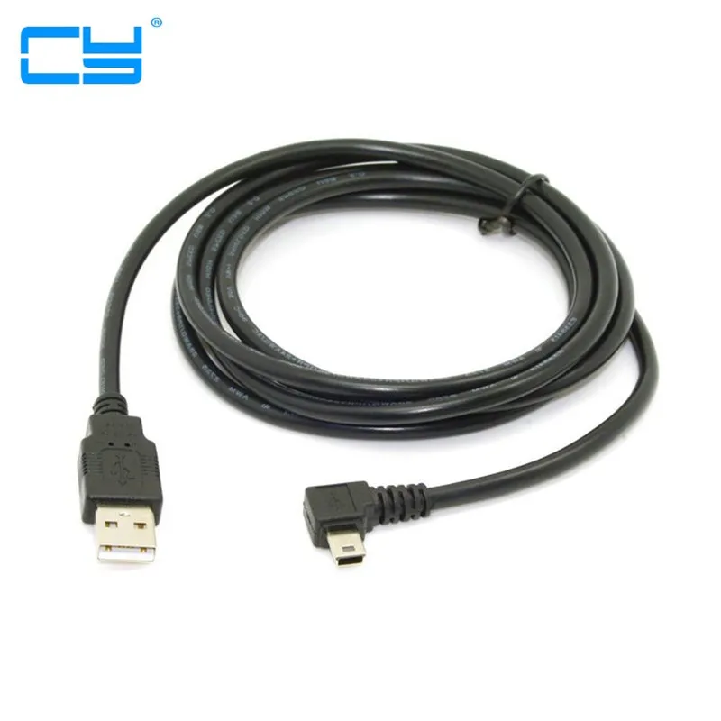 Angulo esquerdo de 90 graus usb mini conector do cabo Mini USB Tipo B macho para USB 2.0 Um Cabo de Dados Masculino L Dobra