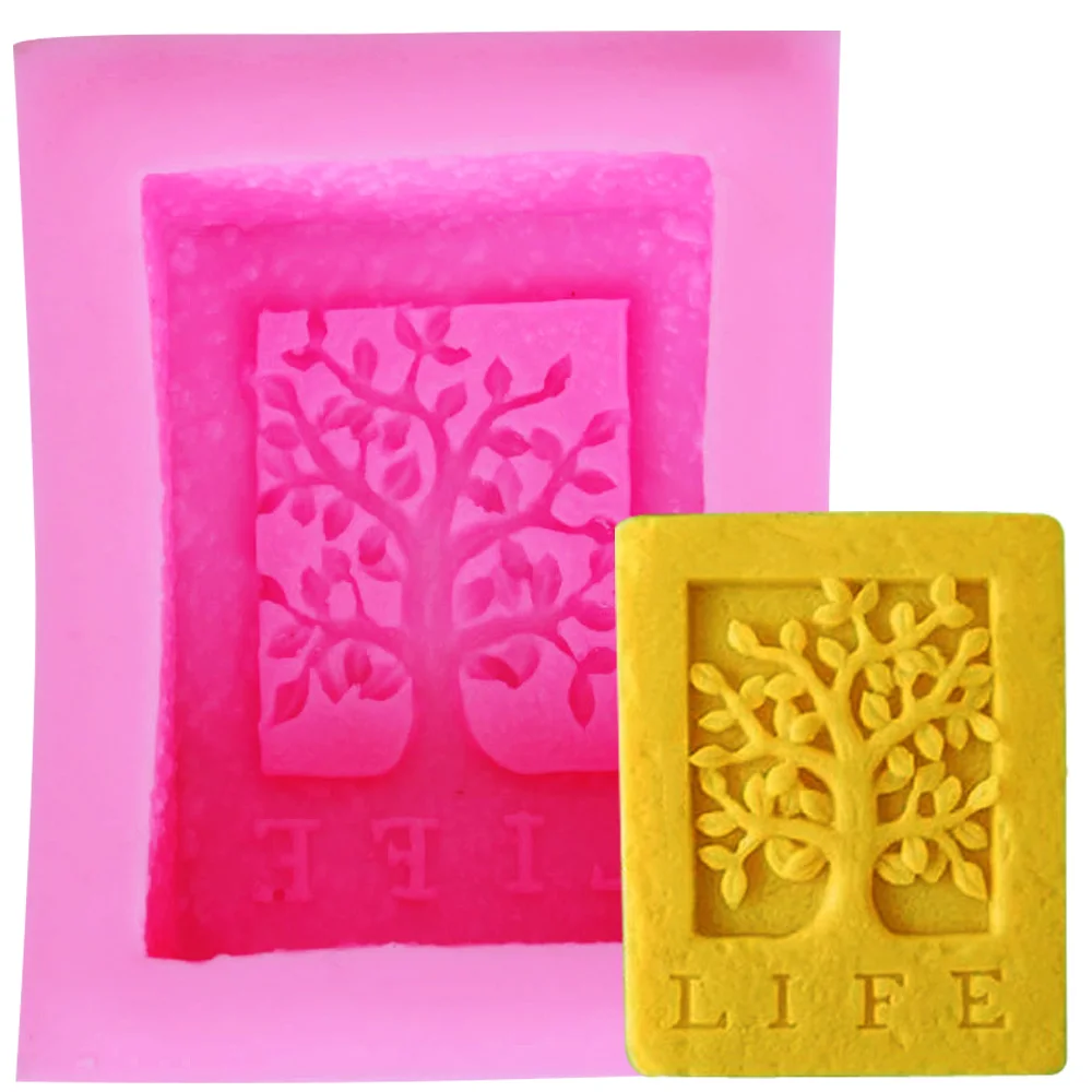 S094 Life Tree  Silicone Candle Moulds Soap Mold Kitchen-Baking Forms Home Decoration 3D DIY Clay Craft Soap-Making Suppliers