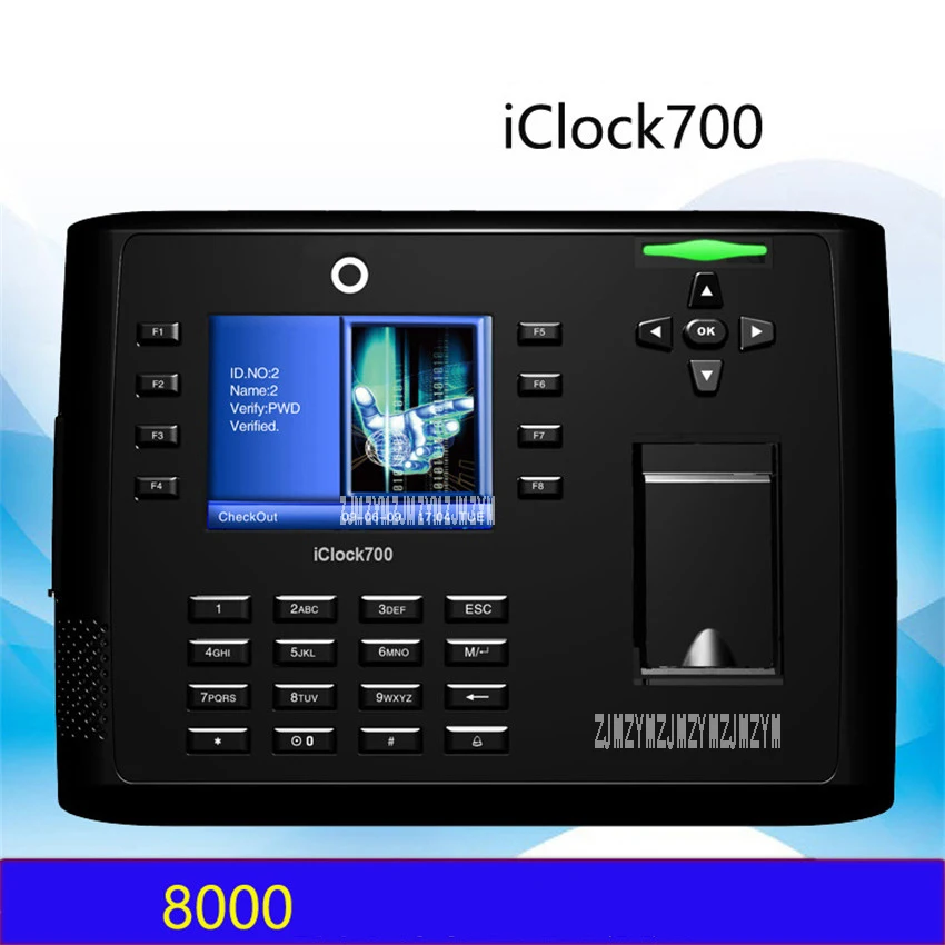 Iclock700 di Imaging Digitale Biometrico USB Ip Orologi Orologio Automatico con Controllo di Accesso Time Recording Per Accessi Uffici E Aree Riservate SCHERMO TFT da 3.5 pollici Nero