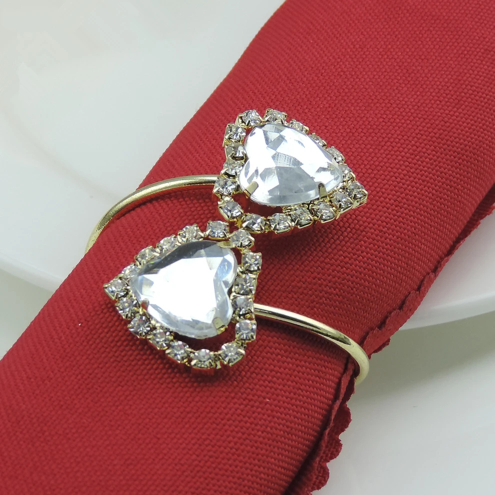 

Western Mouth Cloth Ring, Napkin Buckle, Diamond Rhinestone, Wedding Banquet, Desktop Decorations, 50Pcs