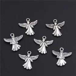 40pcs  Silver Color Angel Charms Beads Pendants For Jewelry Making DIY Handmade A221