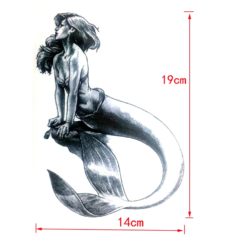 Mermaid Waterproof Temporary Tattoo Sticker Harajuku Men  Tatuajes unicorn sticker Henna Tatoo sleeve Fake Tattoo