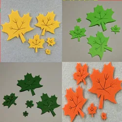 20pcs 4 sizes Maple Leaf DIY Decorative kindergarten leafs kids garden Patch applique leaves handmade non-woven handcraft Felt