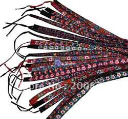 10PCS Chinese Traditiona Ethnic Embroidered Flower Belt Miao Tribal Embroidery Decor Apparel Lace C46