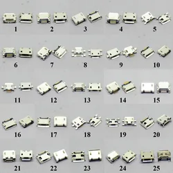 25 Models Micro Usb Jack Connector Common Charging Socket Port For Lenovo Huawei ZTE Xiaomi Samsung Moto etc mobile tablet GPS