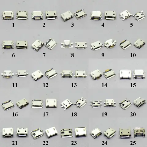 Micro USB Connectors 25 Pack cltgxdd