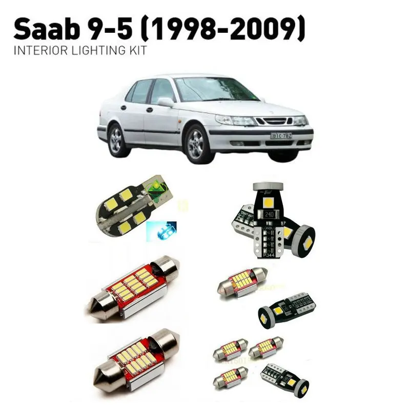 

Светодиодные внутренние фары для SAAB 9-5 1998-2009, 20 шт., светодиодные фары для автомобилей, комплект освещения, автомобильные лампы Canbus