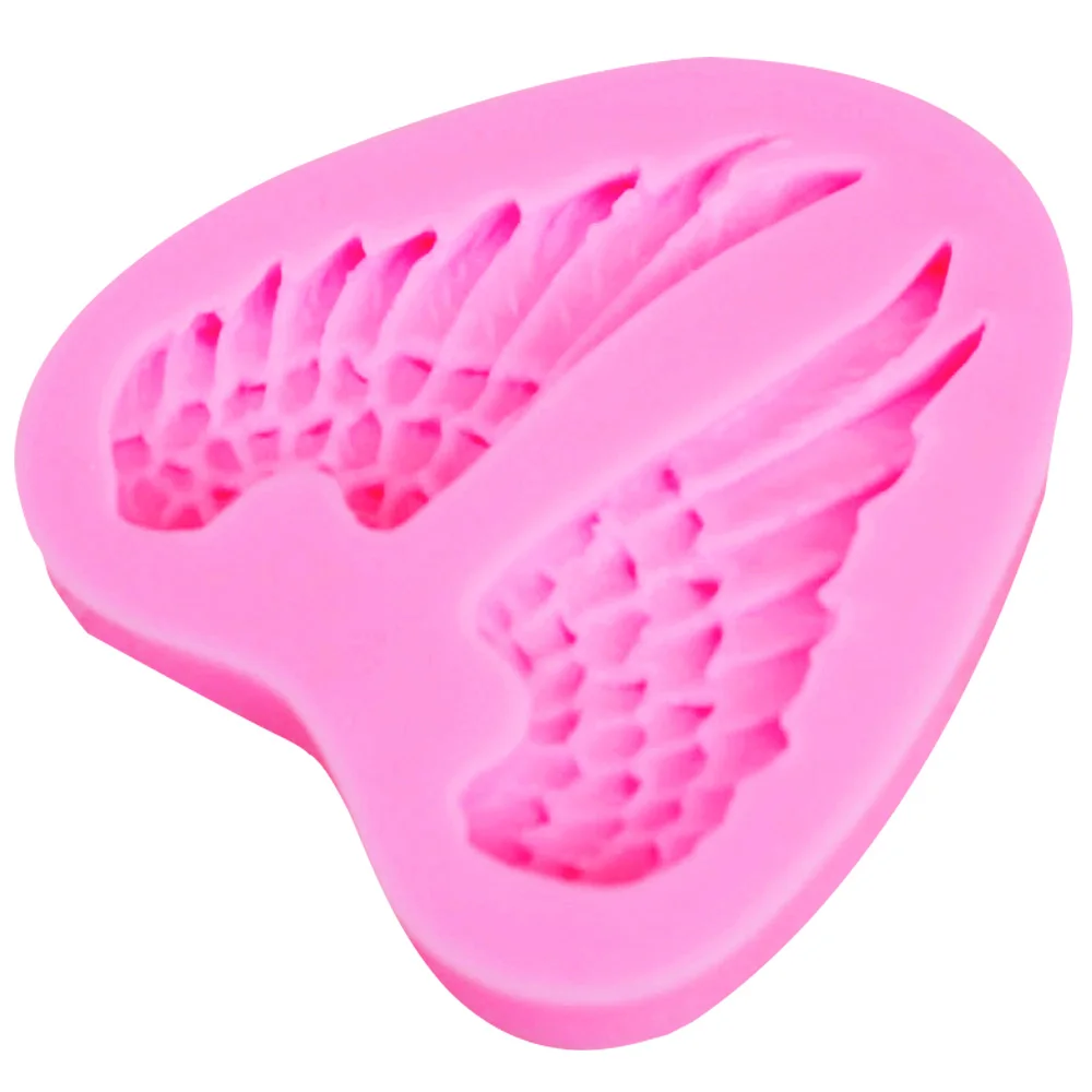 M090 Angel Wings Silicone Mold Chocolate Moulds Kitchen-Baking Resin SugarForm Home Decoration 3D DIY Clay Craft Wax Tools