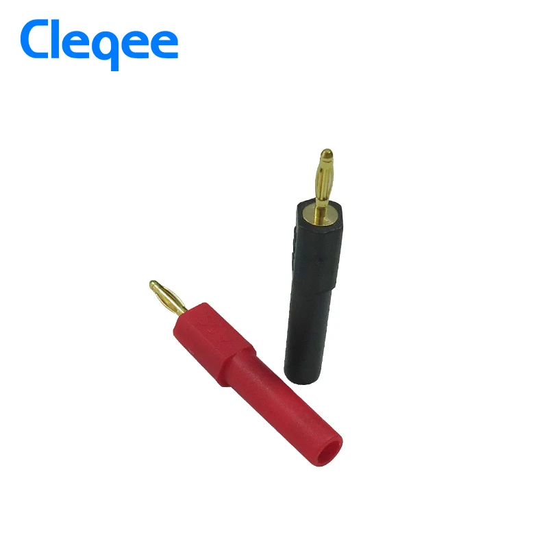 Cleqee P7020 2pcs/Set 2mm Male to 4mm Female Banana Plug Jack for Speaker Test Probes Converter Connectors Accessories 30V 10A