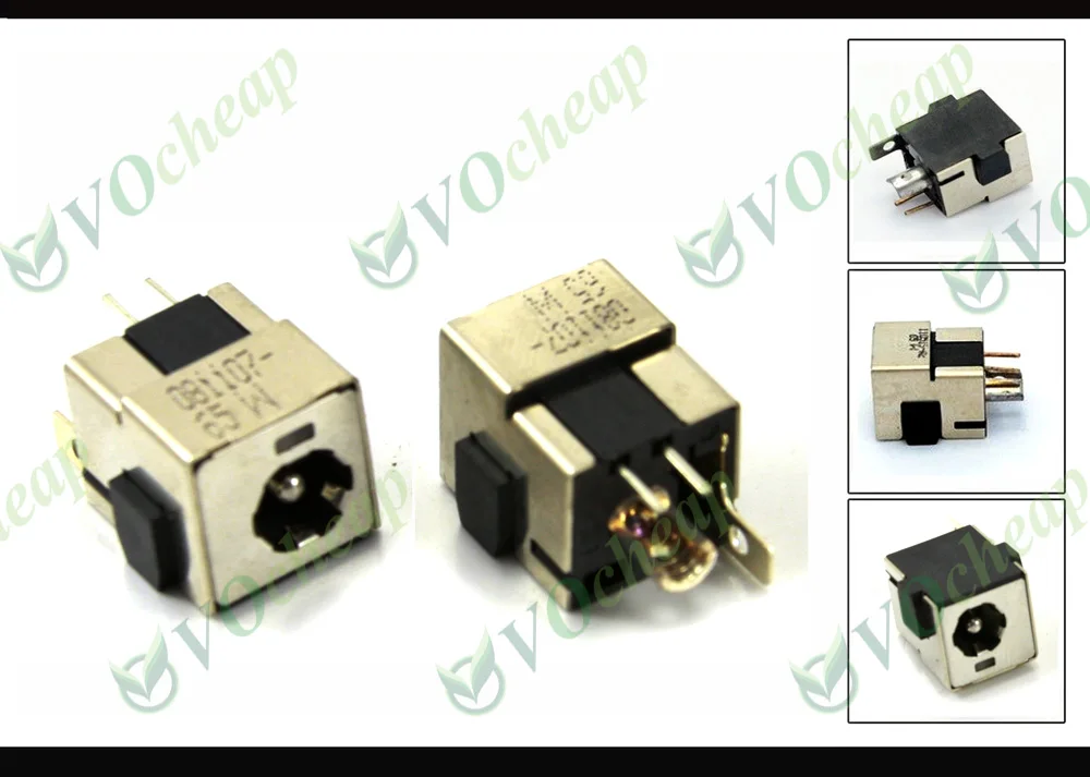 3 peças x novo conector de alimentação dc para laptop para hp compaq pavilion dv2000 g7000, presario v3000 c700 a900 soquete de carregamento PJ050-1.65mm