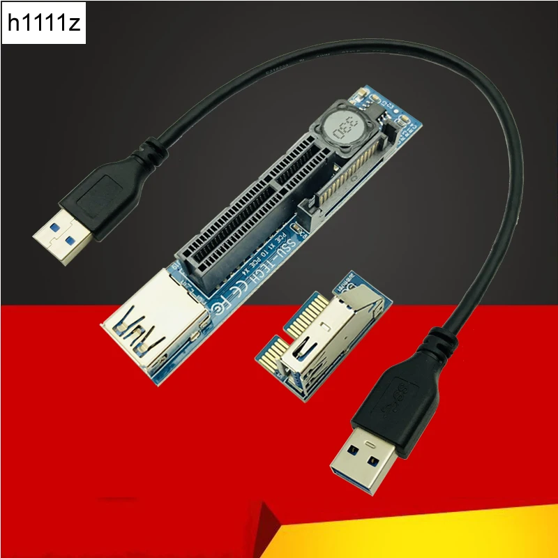 Add On Card PCI Express USB 3.0 Adapter Raiser Extender PCIE Riser Card USB 3.0 PCI-E SATA PCI E Riser PCI Express X1 to X4 Slot