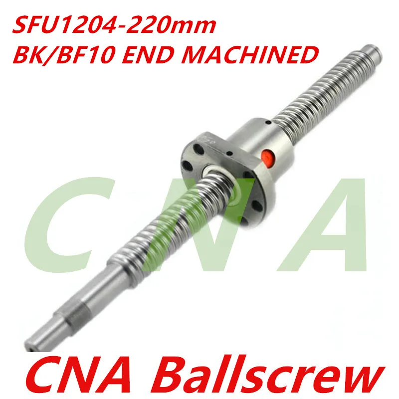 

Free shipping SFU1204 220mmBallscrew With SFU1204 Single Ballnut For CNC parts BK/BF10 machined Woodworking Machinery Parts