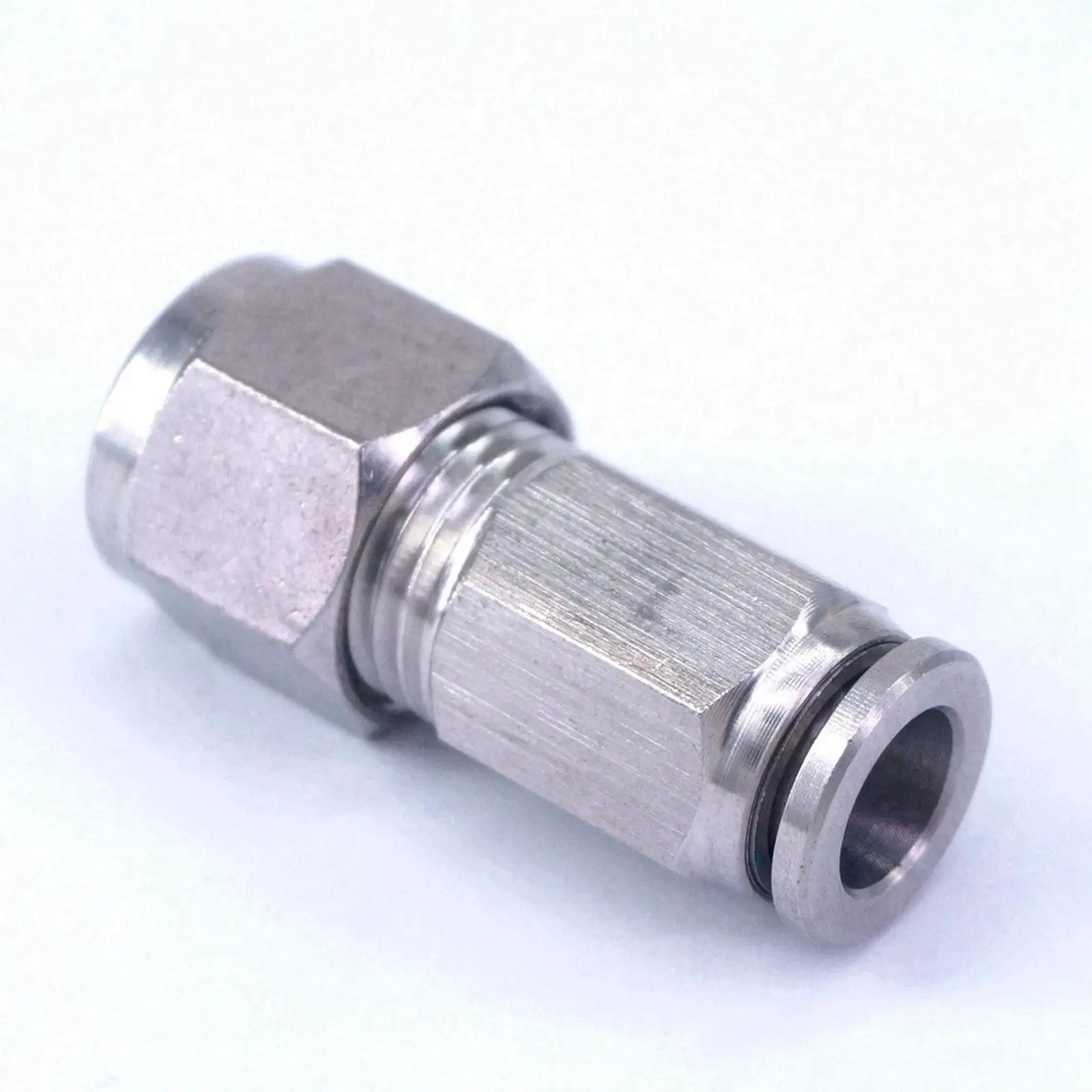 Fit Tube O.D 8mm 304 Stainless Steel Pneumatic Air Compression Push in Fitting Quick Connector Antioxidation