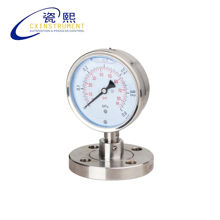 

The Diaphragm Pressure Gage With 0~40 Mpa Pressure Range 60mm Diameter Radial Install Anti-vibration Fuel Pressure Gauge