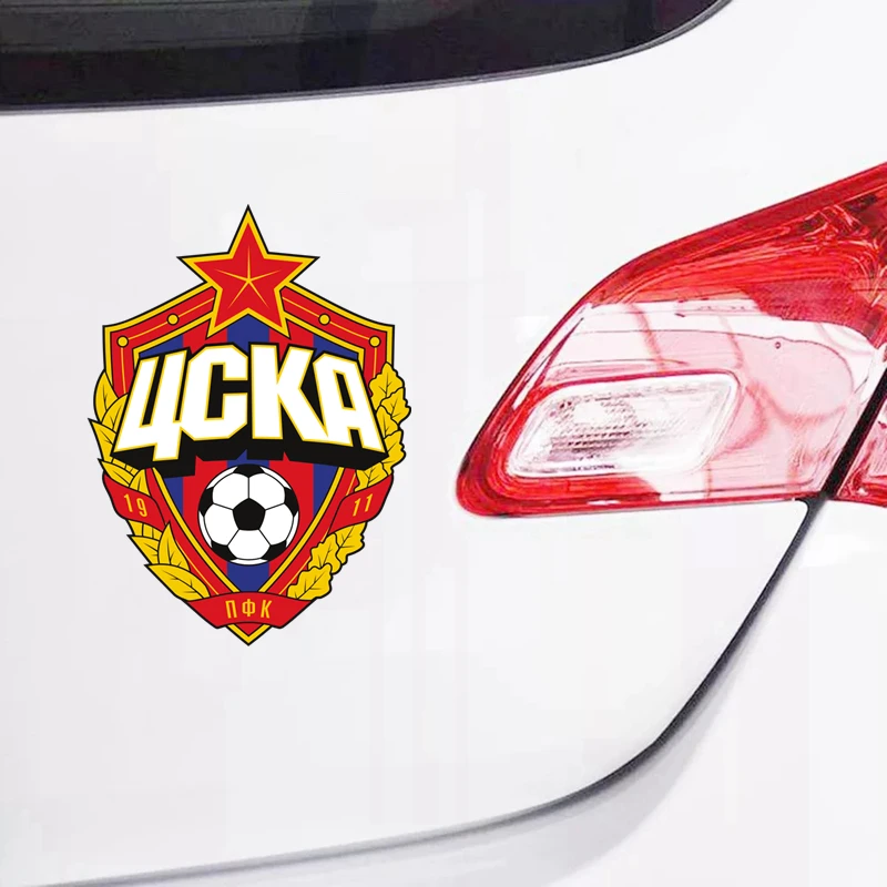 CS-1190#14*19cm Moscow CSKA funny car sticker vinyl decal printed PVC for auto car stickers styling