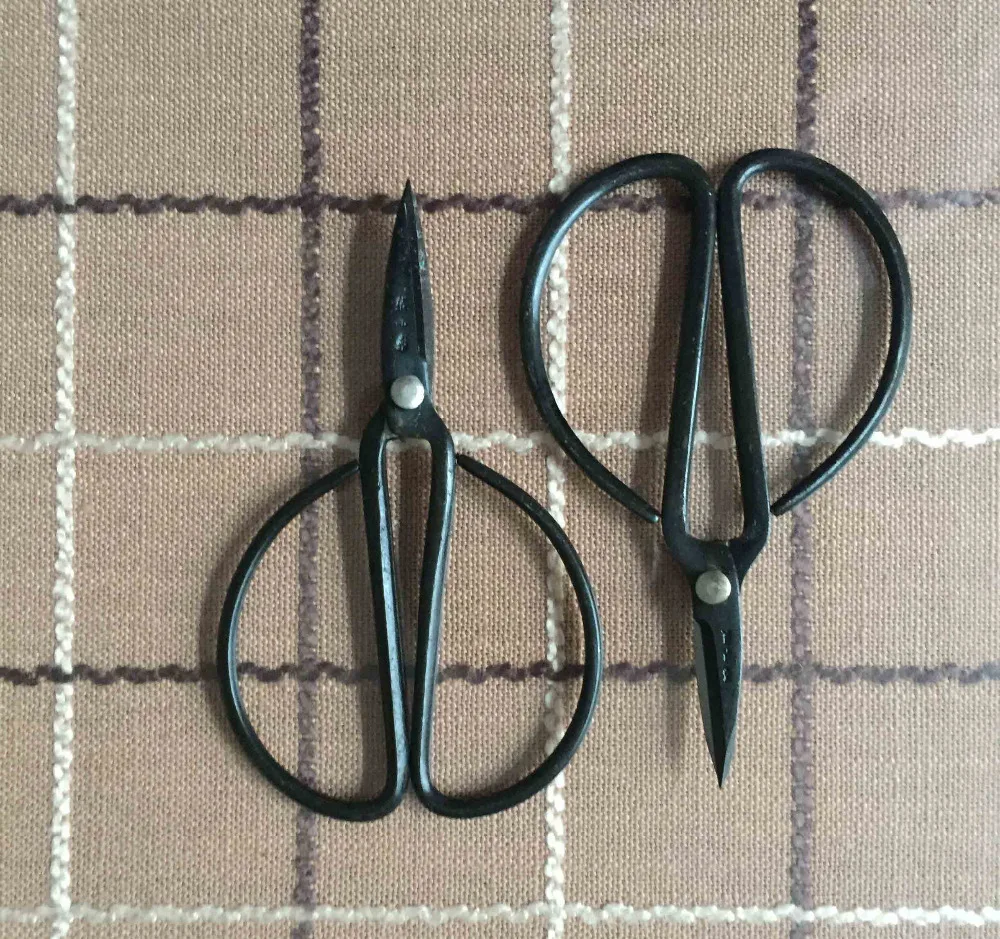 2pcs lot 107mm high quality gift pack full carbon steel bonsai scissors traditional household embroidery yarn thread cutter