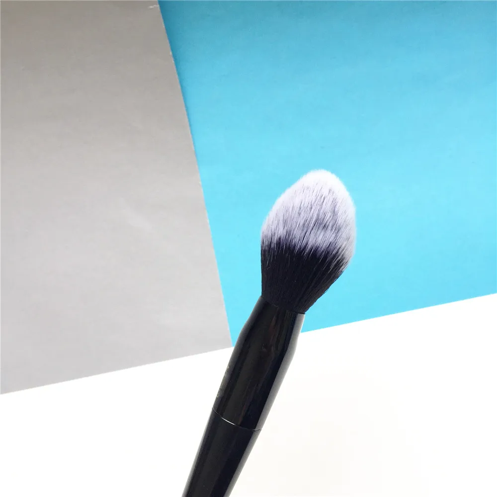 Lock-It Edge Precision Powder Brush #1 - Fluffy Tapered Powder Blush Bronzer Brushes - Beauty Makeup Blender Tool