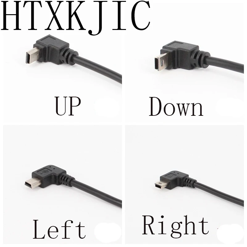 

port on the MP3 5pusb Mini data line at right angle bend Mini USB male to female extended line