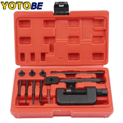 13PCS Chain Breaker Tool Kit Universal Chain Cutter and Riveter Set for ATV, Bicycle, and Motorcycle for Easy Chain Maintenance