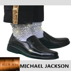 Rzadko MJ Michael Jackson Classic Billie Jean Crystal Handmade 100% nakładka ochronna na buty Baggy skarpetki z kryształami w 1980S