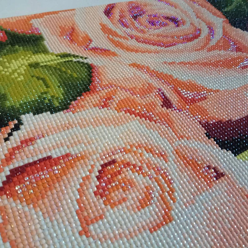 Full diamond painting 128x48cm Pink Rose pattern Decorative Painting rhinestone Handmade mosaic,flowers, Diy diamond embroidery