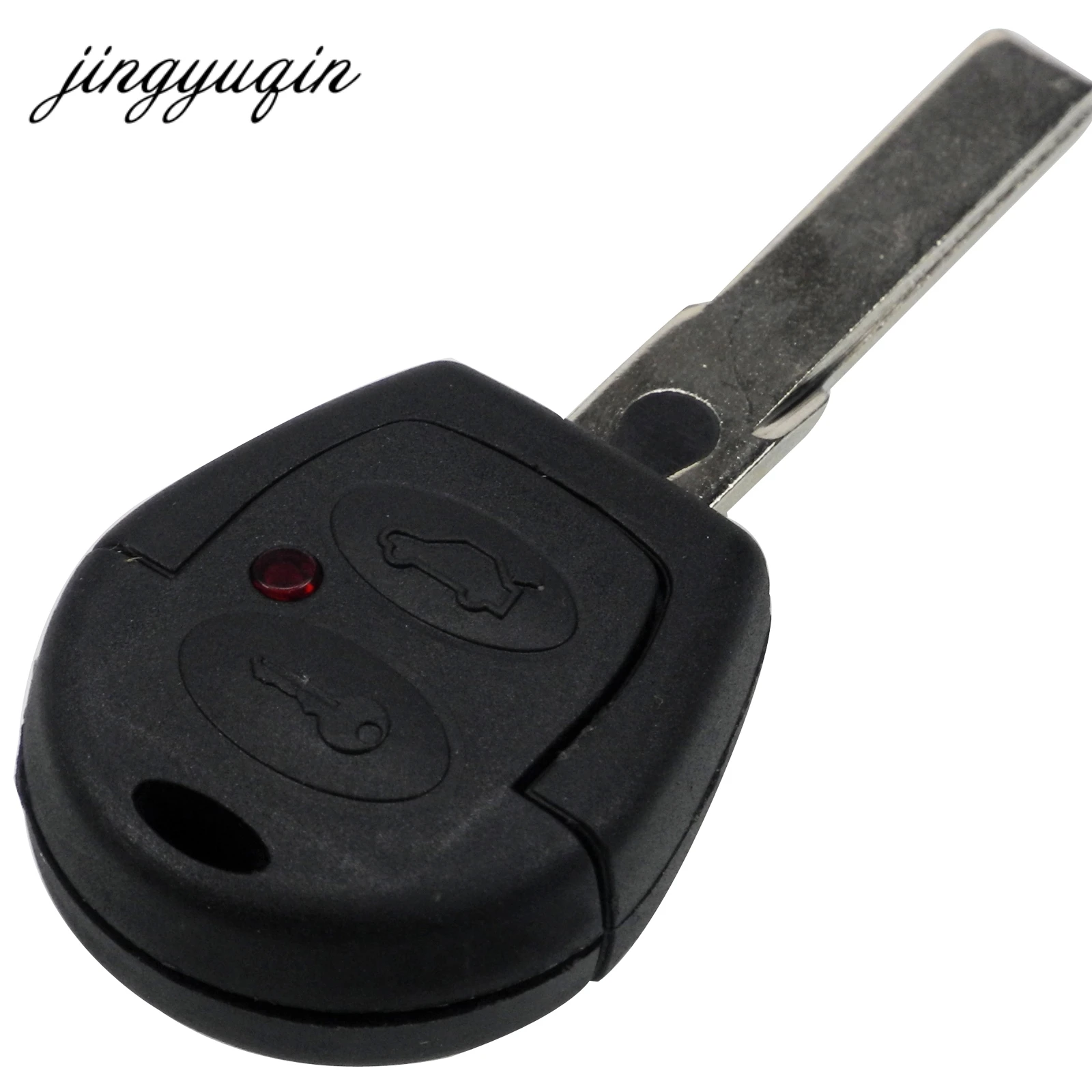 Jingyuqin custodia a conchiglia chiave per auto remota per VW Polo Golf Jetta Sharan Seat Leon SKODA FABIA OCTAVIA 2 pulsanti lama tagliata opzionale