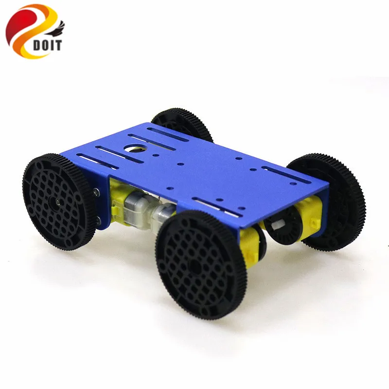 Chassi robô inteligente 4wd, modelo de carro com 4 peças, motor tt, placa de metal para arduino nodemcu raspberry pie, peças de brinquedo diy rc c101