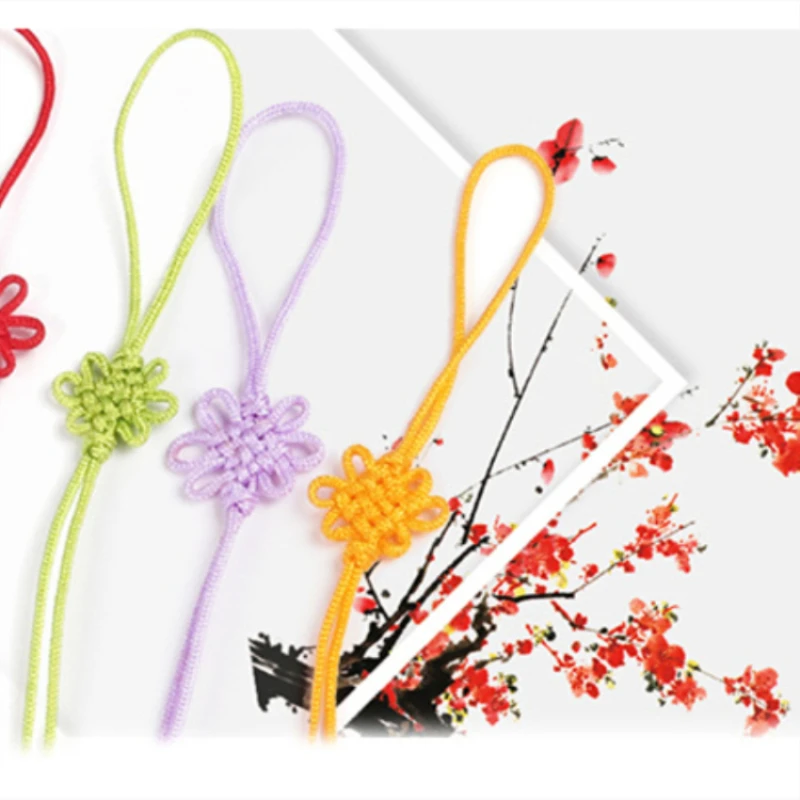 100PCS Mini Chinese Knots Tassel DIY Jewelry Home Textile Curtain Clothing Sewing Accessories Car Key Bag Pendant Craft Tassels