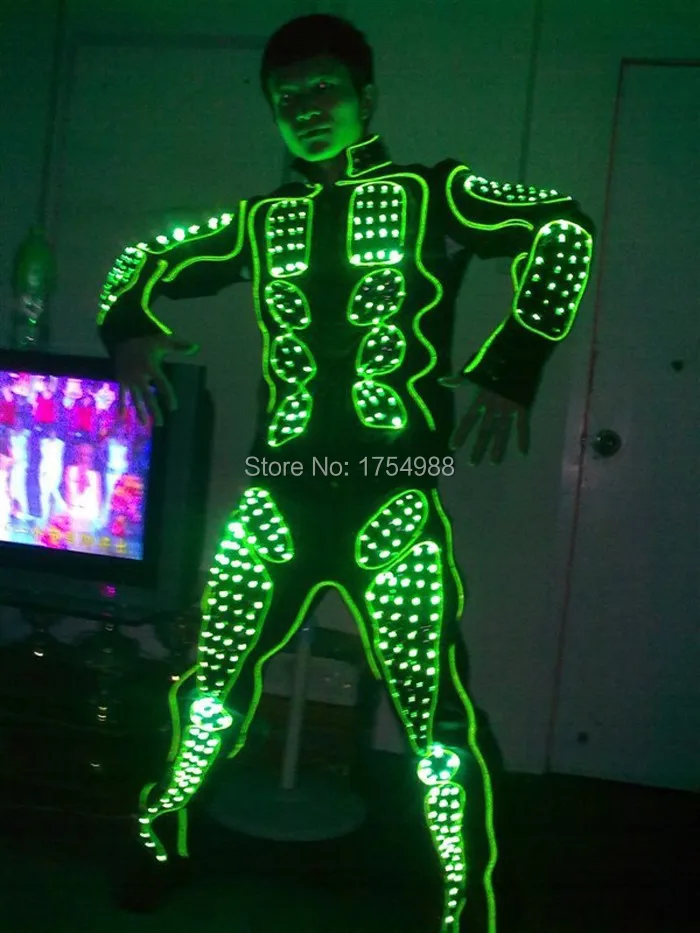 glowing kryoman LED Luminous robot costume Illuminated David Guetta Kryoman Robot Suit for Night Clubs & Parties