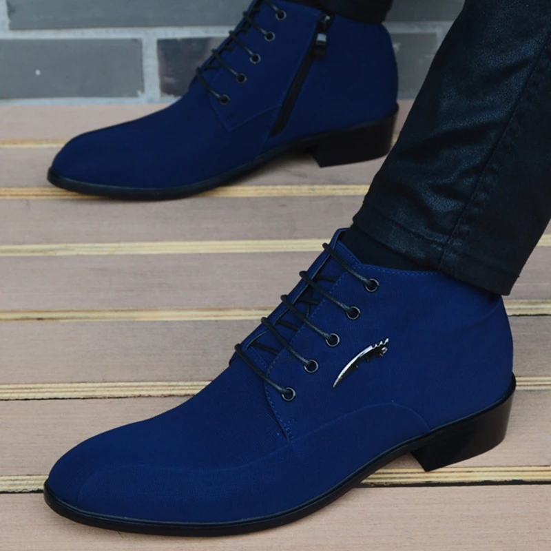 Botas altas informales para hombre, zapatos planos formales a la moda, para trabajo, fiesta, boda, Chelsea