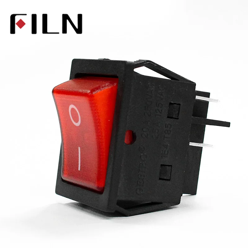 KCD4 Rocker Switch Power Switch ON-OFF 2 Position 4 Pins With Light 30A 250VAC/ 35A 125VAC