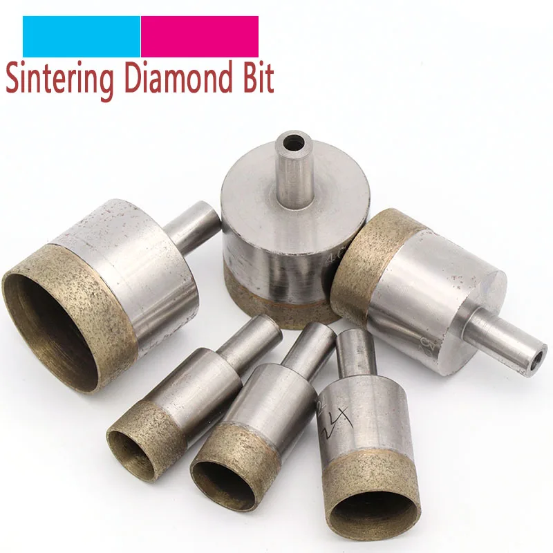 1 pz codolo 10mm punte diamantate sinterizzate con punta diamantata 4-45mm foro dritto sega trapano da banco per vetro ceramica pietra marmo giada plastica