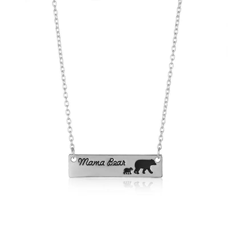 Pop Bear Mother Pendent Necklace Mama Bear Variety of Bear Pendant Alloy Drop Oil Necklace Women Men Creative Jewelry