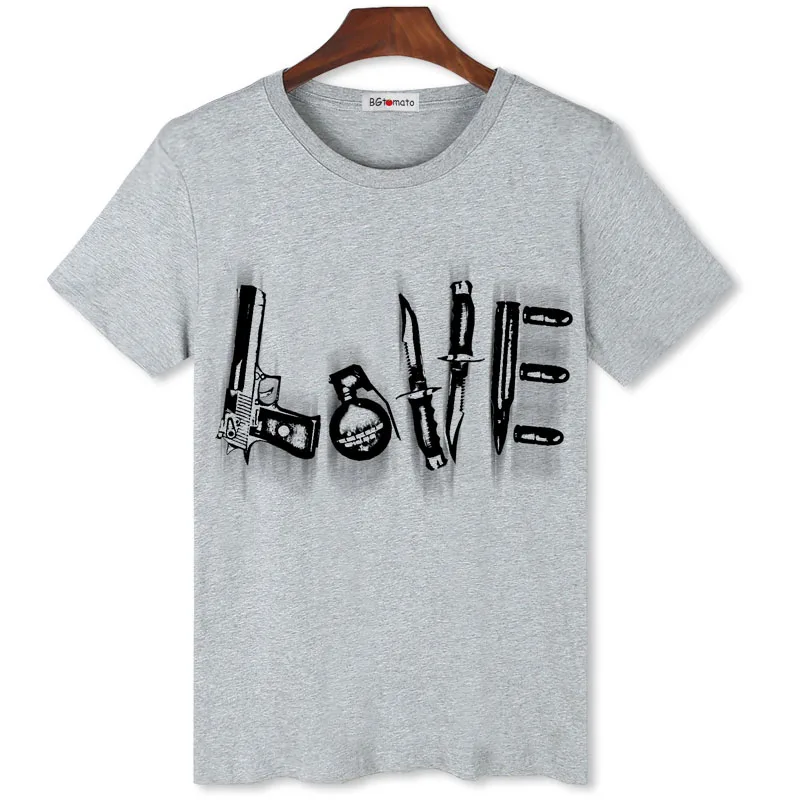 

Super love personality printing Creative T-shirts For Men Hot sale cool summer trends Shirts