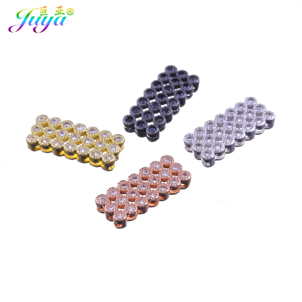 Juya Handmade High Quality Decorative Square-Shape Spacer Beads Accessories For Needlework Natural Stones Pearls Jewelry Making