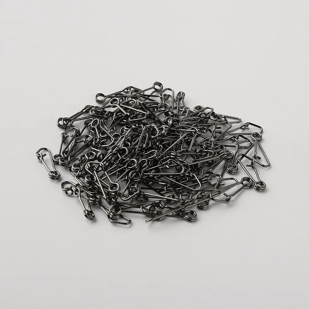 50pcs/Box Fishing Swivels Lure Hook Line Connector Sea Ocean Barrel Rolling Snap Hooked Carp Fly Ring Sinker Fishing Tool Tackle