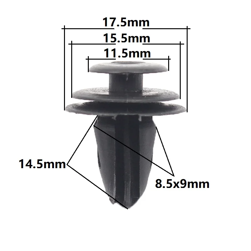 Panel de ajuste de puerta Universal, Clips de sujeción para Toyota, Chrysler, retenedor, Interior de coche, 9mm, 50 unidades