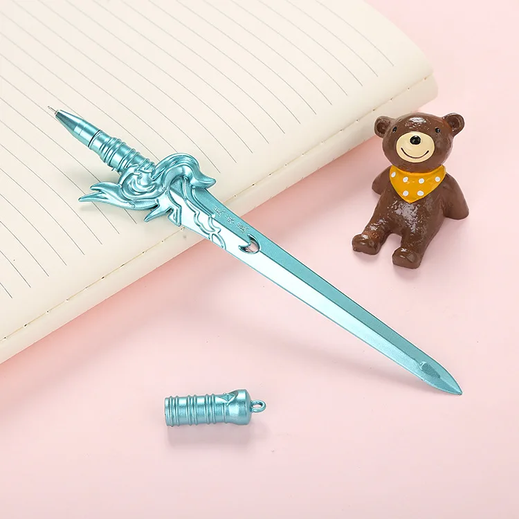 1 Pcs Creative King Cartoon Gel Pen Cute Student Cartoon Sword Water-based Sign Pen  kawaii school supplies