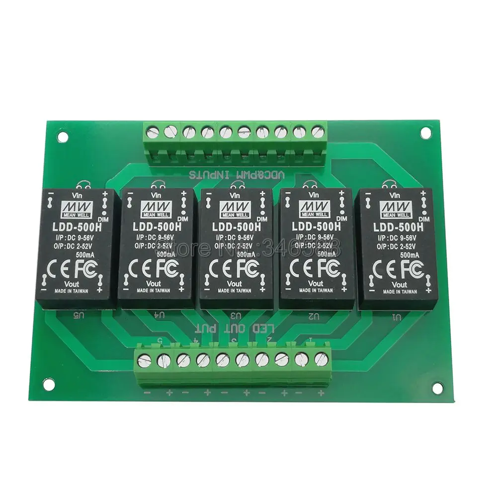 5 Channel Meanwell LDD-700H LDD-500H LDD-1000H LDD-350H LDD-600H LED Driver LDD Circuit PCB Board LDD Dimmer Controller