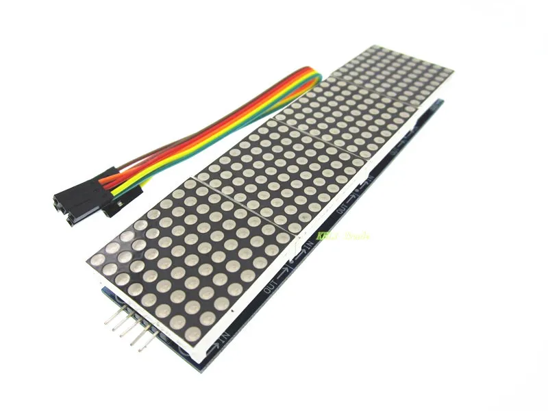 MAX7219 Dot Matrix Module Microcontroller 4 In One Display with 5P Line