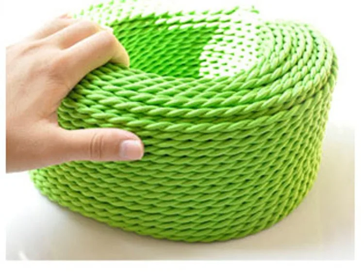 2m/lot  Color Twisted Wire Twisted Cable Retro Braided Electrical Wire Fabric Wire DIY wire vintage lamp cord cable electrico
