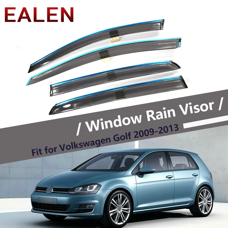 

EALEN для VW Golf 6 2009 2010 2011 2012 2013 Стайлинг Вентиляционные отверстия Солнцезащитные дефлекторы Защитные аксессуары 4 шт./1 компл. Козырек от дыма и дождя