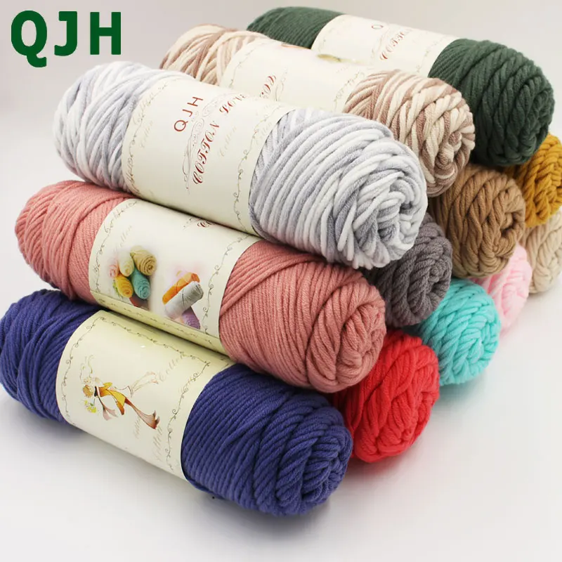 Hot Sale 100g Natural Milk Silk Soft Thick Yarn 1pcs Lovers Cotton thread for Knit scarf line&DIY knitting baby wool weave yarn