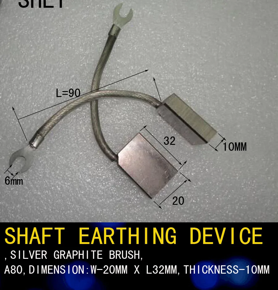 

SHAFT EARTHING DEVICE,SILVER GRAPHITE BRUSH,A80,DIMENSION:W-20MM X L32MM,THICKNESS-10MM