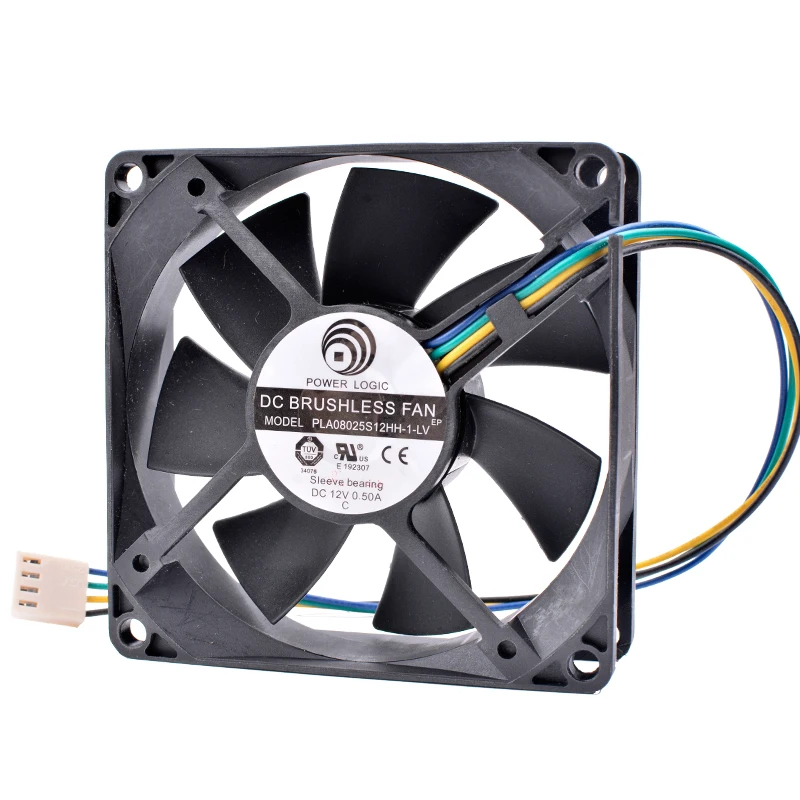 COOLING REVOLUTION PLA08025S12HH-1-LV 8cm 8025 80mm fan 12V 0.50A Computer CPU 4pin PWM cooling fan