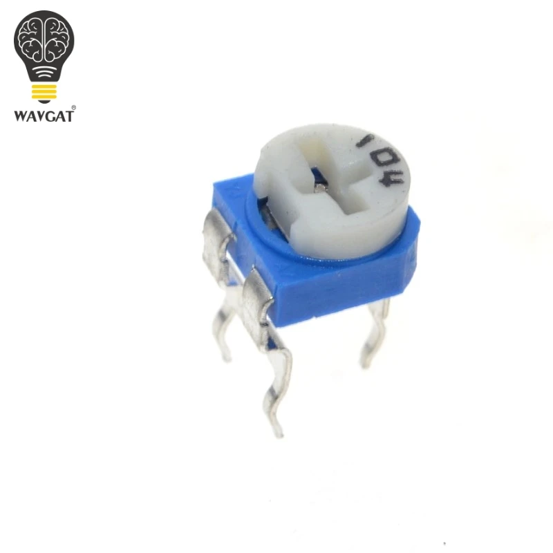 100Pcs/Box RM065 Carbon Film Horizontal Trimpot Potentiometer Assortment Kit 10 Values Variable Resistor 500R - 1M