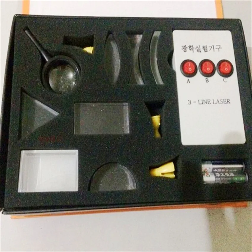 

1 Set High School Physics Optical Experiment Box Scientific Experiment Equipment Prismatic Lens Concave Lens Kit