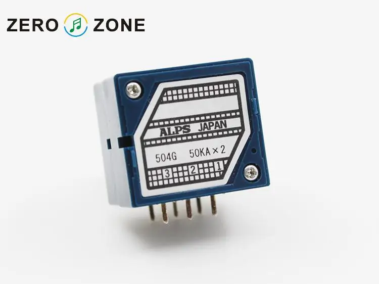 ZEROZONE 1pcs Japan ALPS 27 Type Blue Volume Potentiometer 2 X 50K Round Shaft