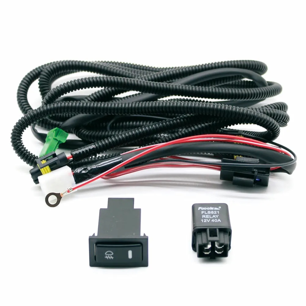 

Wiring Harness Sockets Wire+Switch w/ LED indicators for Fog Light Lamp for Nissan Tiida for Nissan Latio Versa for Dodge Trazo